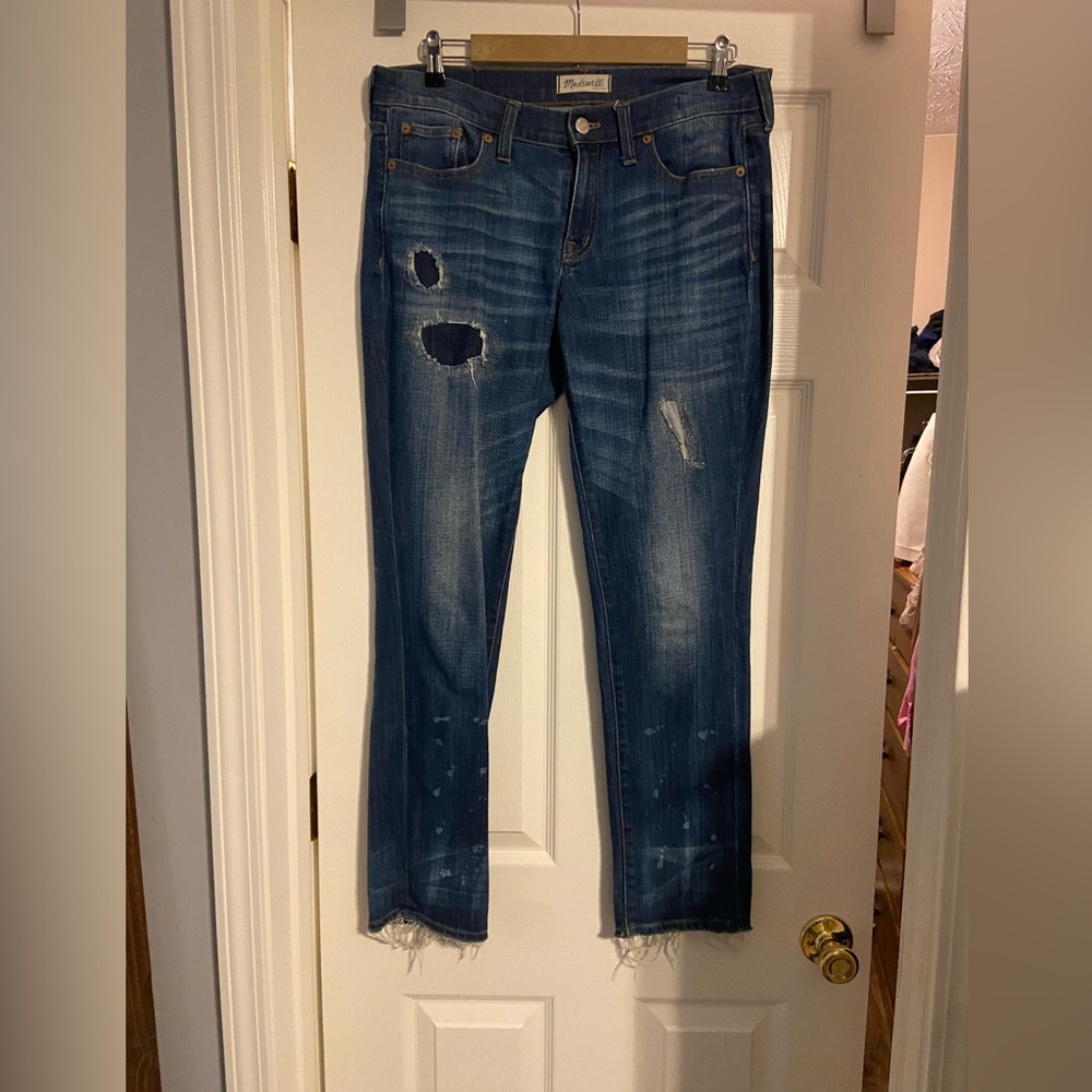 Madewell distressed slim boy jean